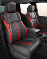 RIDEPOSH front seat covers installed on Tacoma showing precise fit and upgraded look