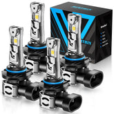 rimthin front view of packaged bulb pair showing product and connectors