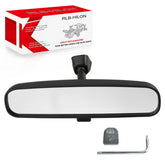 RLB-HILON front view mirror showing full 9.5 inch reflective surface and clearer view