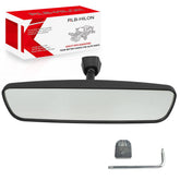 RLB-HILON front mirror view showing wide 10.6-inch reflection and clearer sight