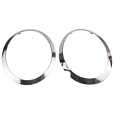 RLB-HILON front view of trim ring pair showing chrome finish and fit