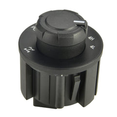 RLP close top detail of knob showing markings and tactile surface for easy use