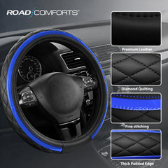 Road Comforts hand gripping wheel in use demonstrating improved control and comfort