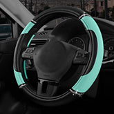 Road Comforts mint steering wheel cover front view shows stylish protection