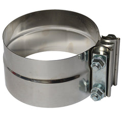 ROADFORMER clamp mounted on exhaust joint demonstrating leak reduction
