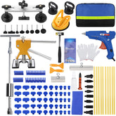 ROADGIVE full 97-piece dent repair kit laid out showing tools and bag for versatile repairs