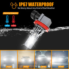 ROADLIT bulbs installed in Ram headlight showing brighter white light for improved visibility