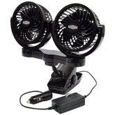 RoadPro dual fan front view showing dual heads and compact design for targeted airflow