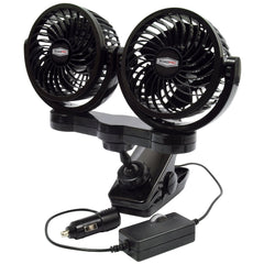 RoadPro dual fan front view showing dual heads and compact design for targeted airflow