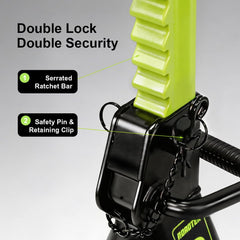 ROADTEK cast iron ratchet bar detail for high-breakage resistance
