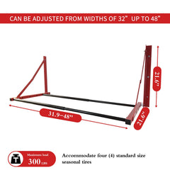 ROBLOCK folded rack against wall demonstrating space-saving benefit