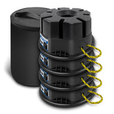 ROBLOCK front packaging showing four blocks and bag for convenient transport