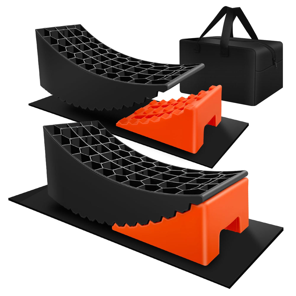 ROBLOK front view of the two-pack ramps showing portability and protection
