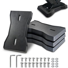 ROBLOck front view of the 4-pack showing durable rubber and immediate stability