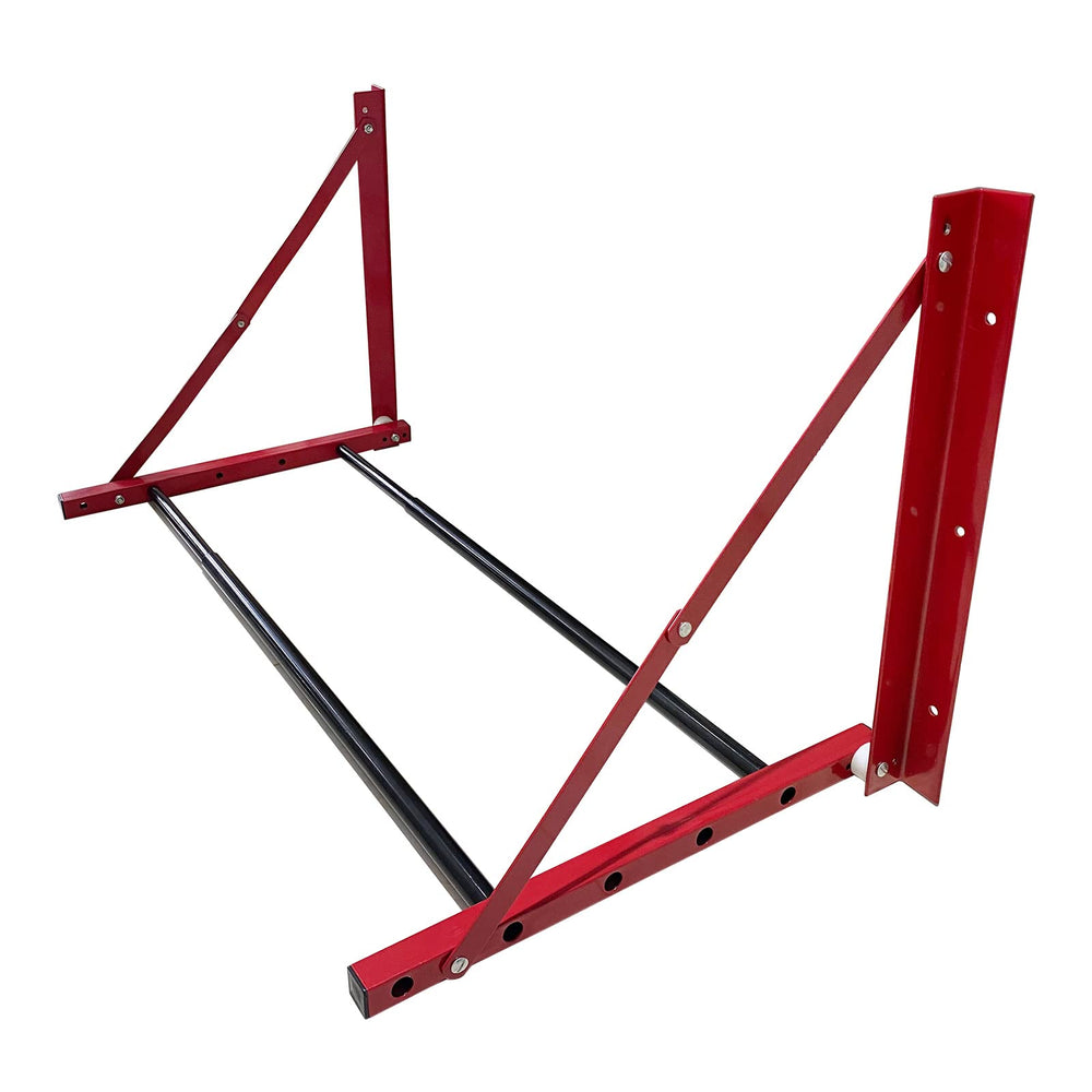 ROBLOCK front view mounted rack showing secure tire storage benefit