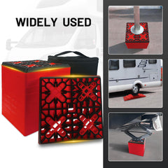 ROBLOCK block under jack supporting weight and improving stability
