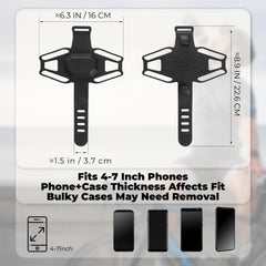 ROCKBROS side angle of mount with phone showing clear screen visibility