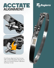 Rogierra tool mounted on GM front pump demonstrating accurate alignment benefit