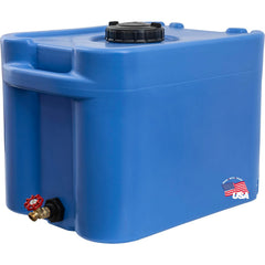 RomoTech front view showing 35 gallon tank and space-saving shape benefit