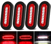 RONSTA front view of 6-inch oval 24-LED light showing clear lens and bright signaling benefit
