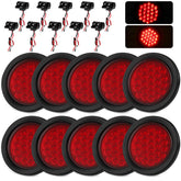 Ronybuy front view of 4-inch LED tail light kit showing bright lenses and uniform glow