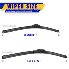Rooppa close-up of rubber wiping edge for streak-free visibility benefit