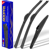 Rooppa front packaging showing 26, 16, 10 inch blades and clear contents