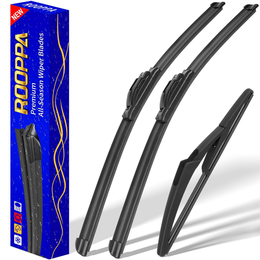 Rooppa front packaging showing wipers and benefit of OEM-style replacement