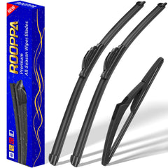 Rooppa front packaging showing wipers and benefit of OEM-style replacement