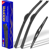 Rooppa packaging showing three wiper blades and contents, quick identification