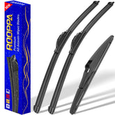 Rooppa packaging showing full 3-piece wiper kit and easy unboxing benefit