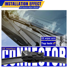 Rooppa blades installed on a BMW windshield providing clear visibility benefit
