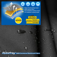 Rosefray fabric close-up showing 600D texture for durable protection