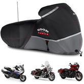 Rosefray front overview showing full bike coverage and weather protection