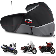 Rosefray front overview showing full bike coverage and weather protection