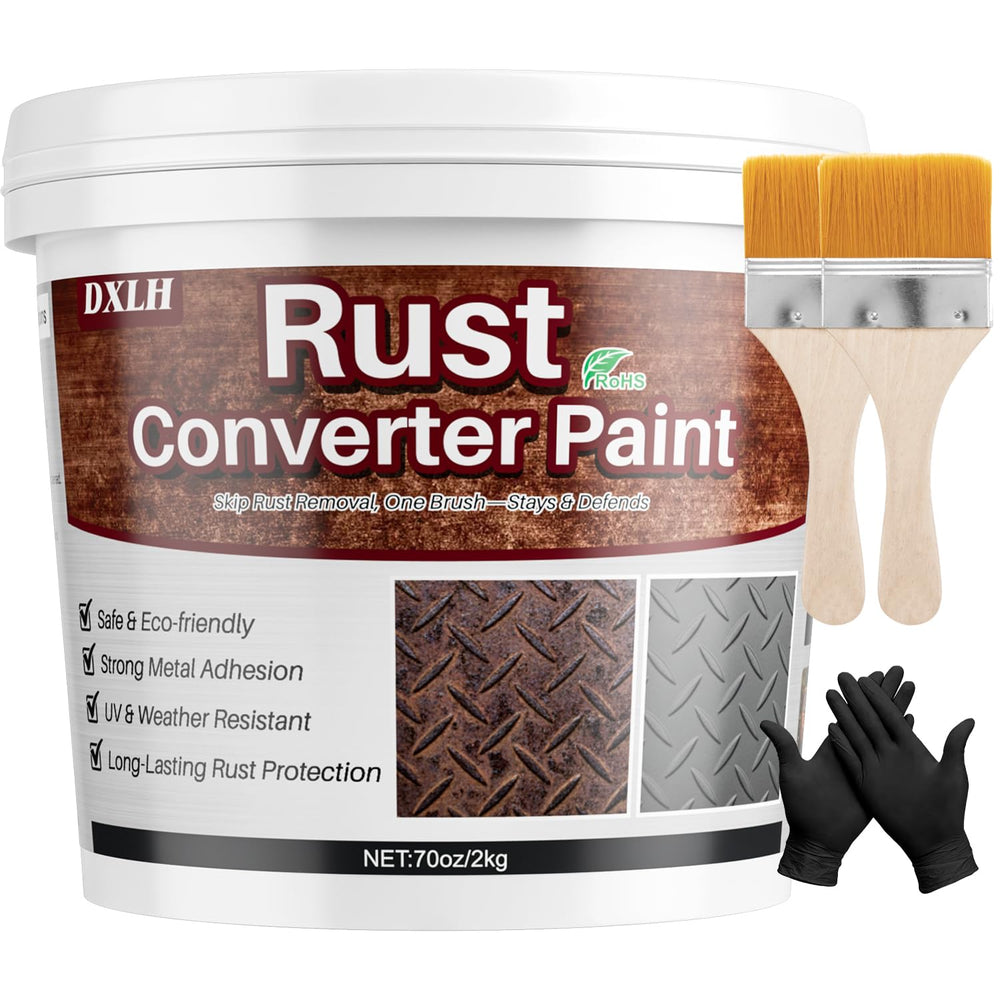 Rosemeek front can 70oz showing product packaging and benefit of easy rust treatment