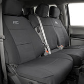 Rough Country front bench seat cover front view showing full coverage and factory-style fit