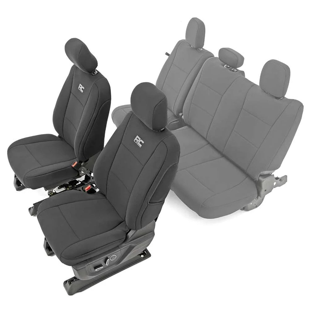Rough Country front seat full view showing protective fit and clean appearance