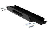Rough Country front view showing plate mounted on Jeep bumper for secure winch mounting