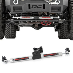Rough Country front view of N3 dual stabilizer showing fitment and improved control