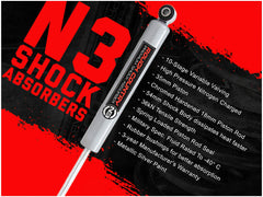 Rough Country fast-cooling 54mm shock body close-up for better heat dissipation