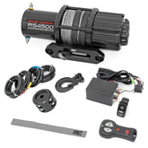 Rough Country front view of winch showing compact design and mounting benefit