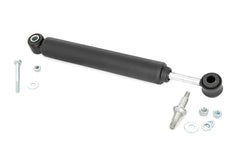 Rough Country steering stabilizer front view showing robust construction and improved control
