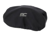 Rough Country winch cover front view showing logo and weather protection benefit