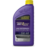 Royal Purple front label on 1 quart bottle showing specs and benefits