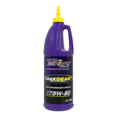 Royal Purple Max Gear 75W-90 front bottle view showing label and easy identification benefit