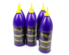 Royal Purple 75W-90 case front view showing label and product benefit