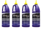 Royal Purple Synchromax front packaging showing four 1-quart bottles and clear labeling benefit convenience