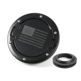 RT-TCZ front view of fuel filler door showing US flag styling and durable finish