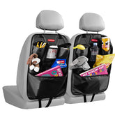 Rubbermaid front view of organizer showing pockets and sleek black finish for tidy storage